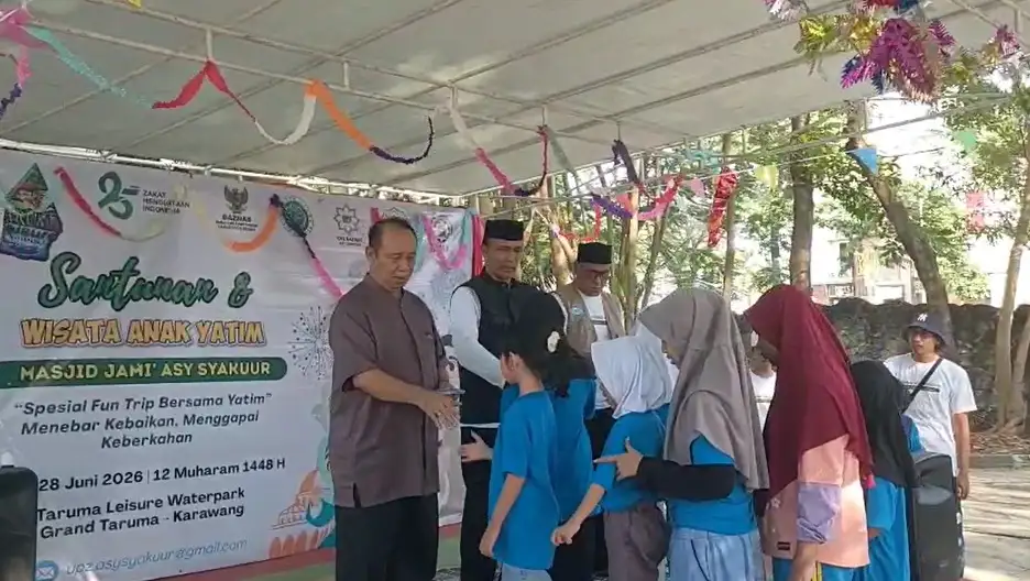 UPZ Masjid Assyakuur Gelar Santunan Anak Yatim di Taruma Leisure Waterpark Karawang, Hadirkan Kebahagiaan dan Kebersamaan
