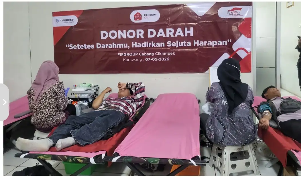 FIF GROUP Cabang Cikampek Gelar Donor Darah Gandeng PMI Karawang