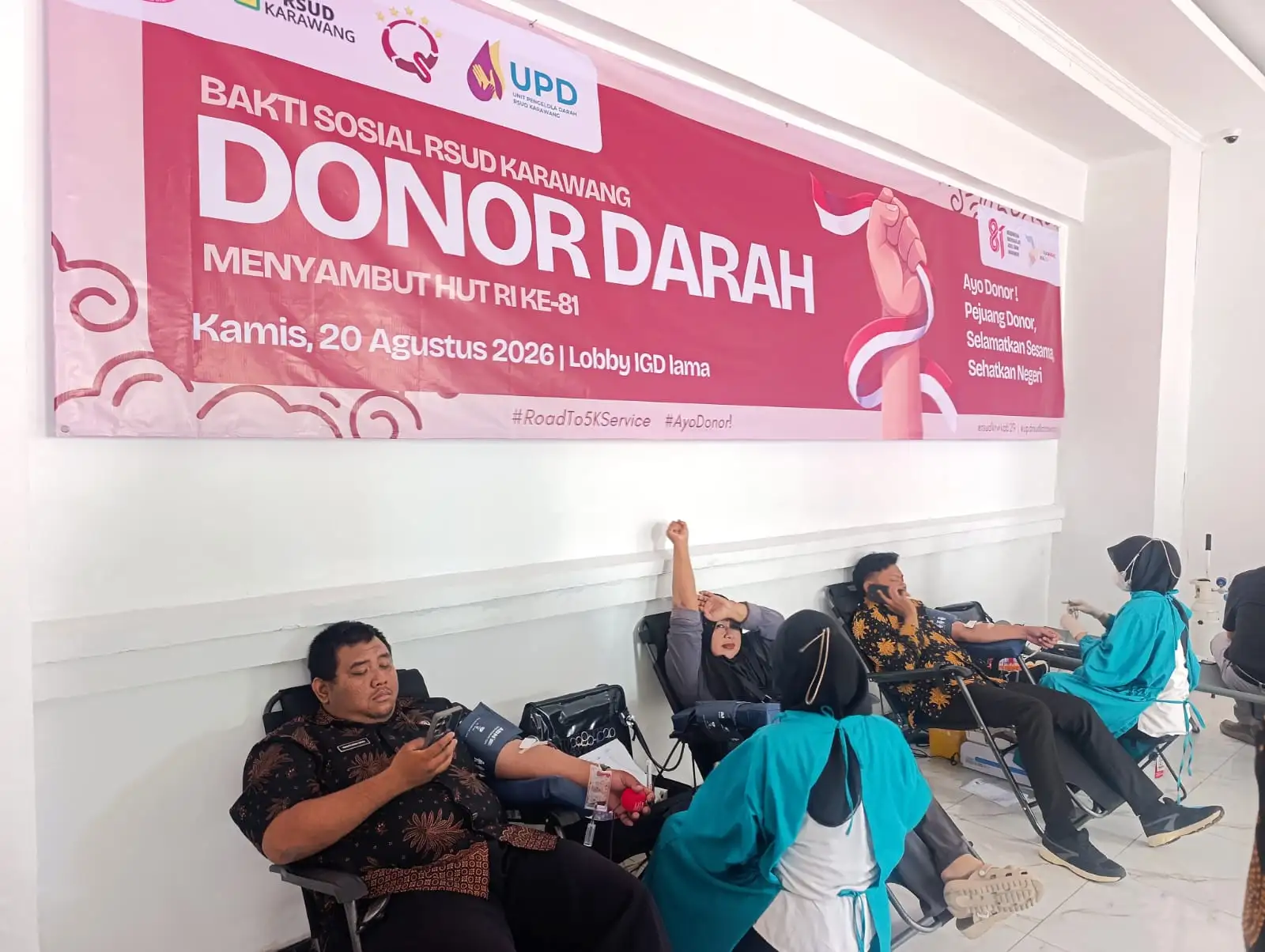 UPD RSUD Karawang Gelar Perdana Aksi Donor Darah, Targetkan Penuhi Kebutuhan Pasien