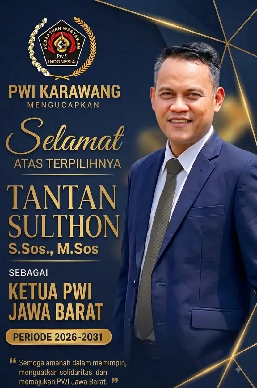 Tantan Sulthon Bukhawan Terpilih Ketua PWI Jabar 2026–2031